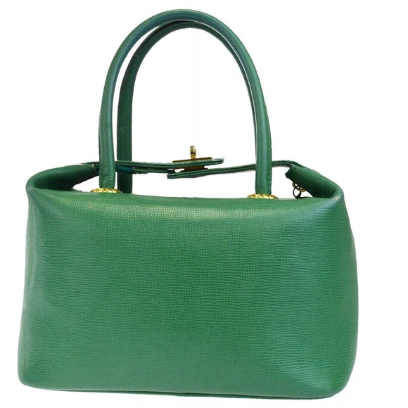 Burberry Nova Check Green Leather Box Handbag - Picture 3 of 9